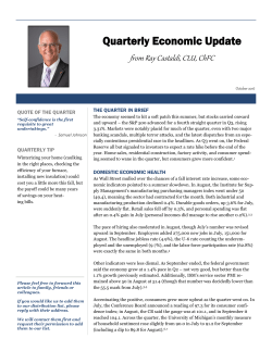 Quarterly Economic Update - Castaldi Financial Solutions