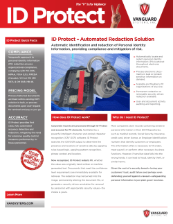 ID Protect &ndash; Automated Redaction Solution