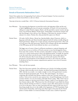 Interview Transcript: Annals of Economic Nationalism: Part I