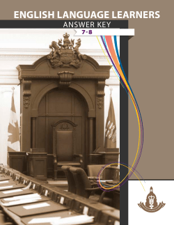 Answer Key - Legislative Assembly of Alberta