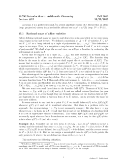 18.782 Arithmetic Geometry Lecture Note 15
