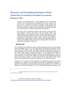 Measures and Developing Strategies of local Authorities in Southern