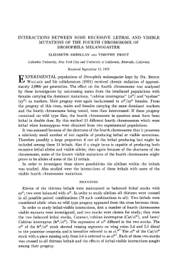 interactions between some recessive lethal and visible