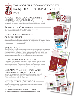 the 2017 Major Sponsorships