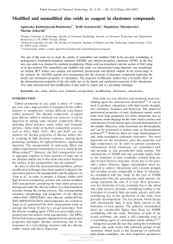 Modified and unmodified zinc oxide as coagent in elastomer