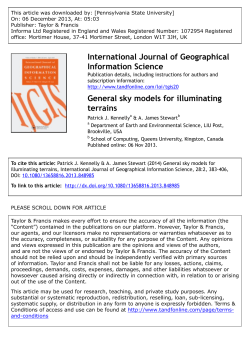 General sky models for illuminating terrains