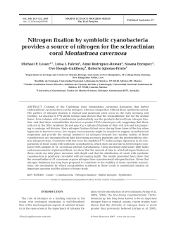 Nitrogen fixation by symbiotic cyanobacteria provides a source of