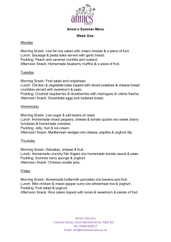 Summer Menus 2