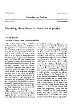 Theorizing about theory in international politics
