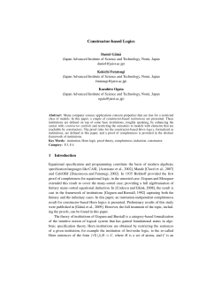 Constructor-based Logics