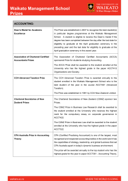 Accounting - University of Waikato