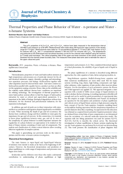 Thermal Properties and Phase Behavior of Water - n