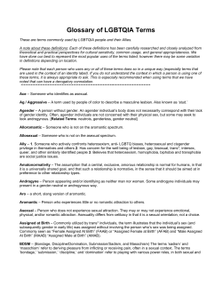 Glossary of LGBTQIA Terms - LBGT Resource Center