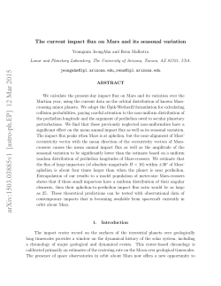 The current impact flux on Mars and its seasonal variation