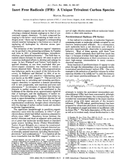 Inert Free Radicals (IFR): A Unique Trivalent Carbon Species
