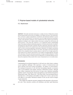 8 Polymer-based models of cytoskeletal networks