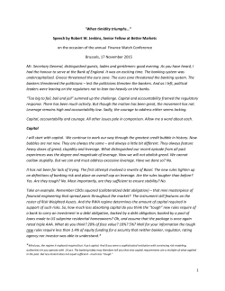 1 “When timidity triumphs…” Speech by Robert W. Jenkins, Senior