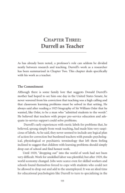 Durrell as Teacher - Boston University