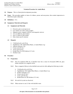 Technical Procedure for Amido Black 1.0 Purpose &ndash; This is a blood