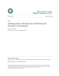 Evoking Astraea: the Speeches of Marcela and Dorotea in Don