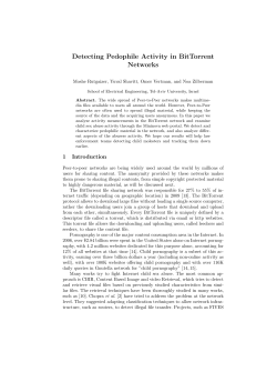Detecting Pedophile Activity in BitTorrent Networks
