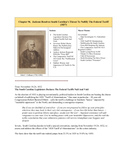 Page 1 Chapter 96. Jackson Resolves South Carolina`s Threat To