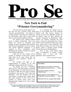 New York to End &ldquo;Prisoner Gerrymandering&rdquo;