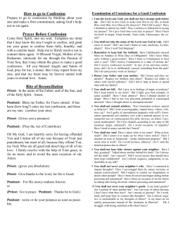 please click here for a guide to confession
