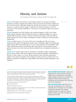 Obesity and Autism