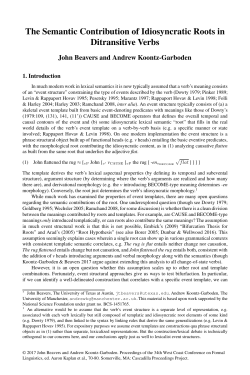 complete paper - Cascadilla Proceedings Project