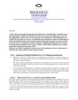 township snow removal laws