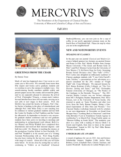 Newsletter 2011 - University of Missouri