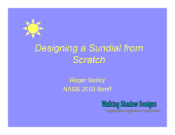 Designing a Sundial from Scratch