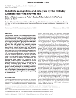Substrate recognition and catalysis by the