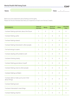 Mental Health Well