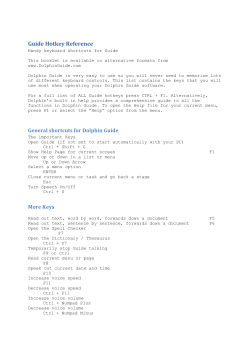 Guide Hotkey Reference - Irie-AT
