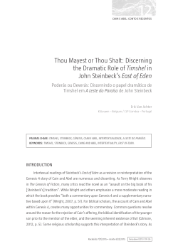 Thou Mayest or Thou Shalt: Discerning the Dramatic Role of Timshel