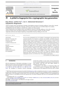 A pitfall in fingerprint bio-cryptographic key generation
