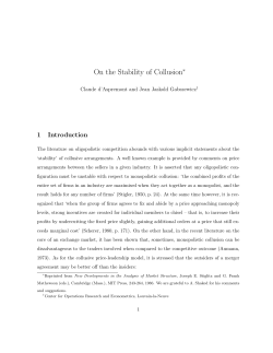 On the Stability of Collusion