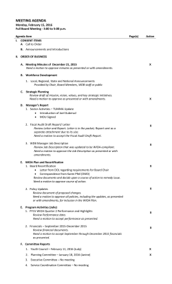 meeting agenda - Western Wisconsin Workforce Development Board