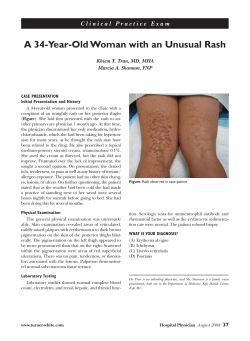 A 34-Year-Old Woman with an Unusual Rash
