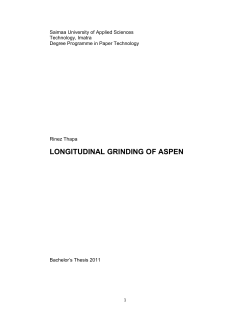 longitudinal grinding of aspen