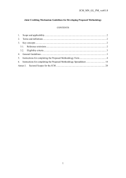 JCM Guidelines for Developing Proposed Methodology