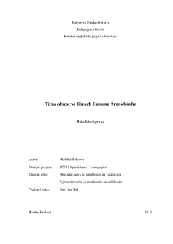 T&eacute;ma obsese ve filmech Darrena Aronofskyho