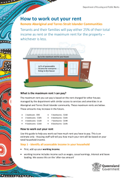 How to work out your rent - Department of Housing and Public Works