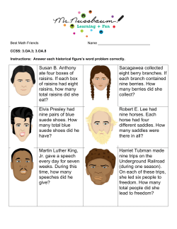 Susan B. Anthony ate four boxes of raisins. If each box of raisins had