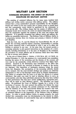 Notes on Command Influence, Review of Courts