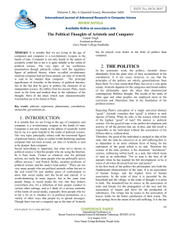 1. introduction 2. the politics - International Journal of Advanced