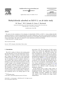 Methylchloride adsorbed on Si(0 0 1): an ab initio study