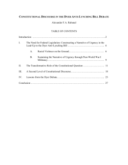 Constitutional Discourse in the Dyer Anti